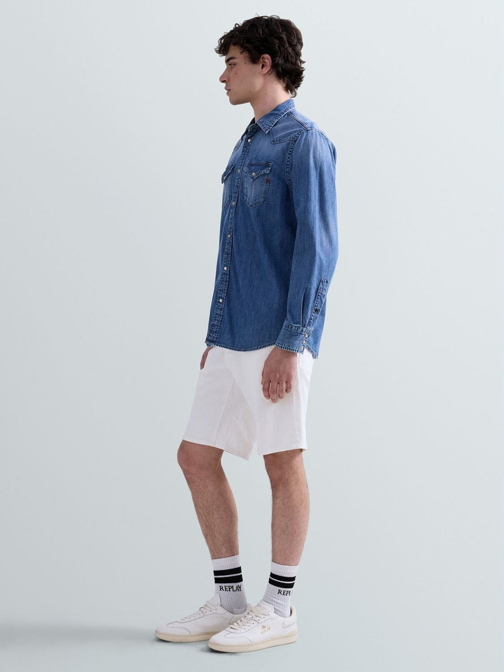 Camicia western in denim