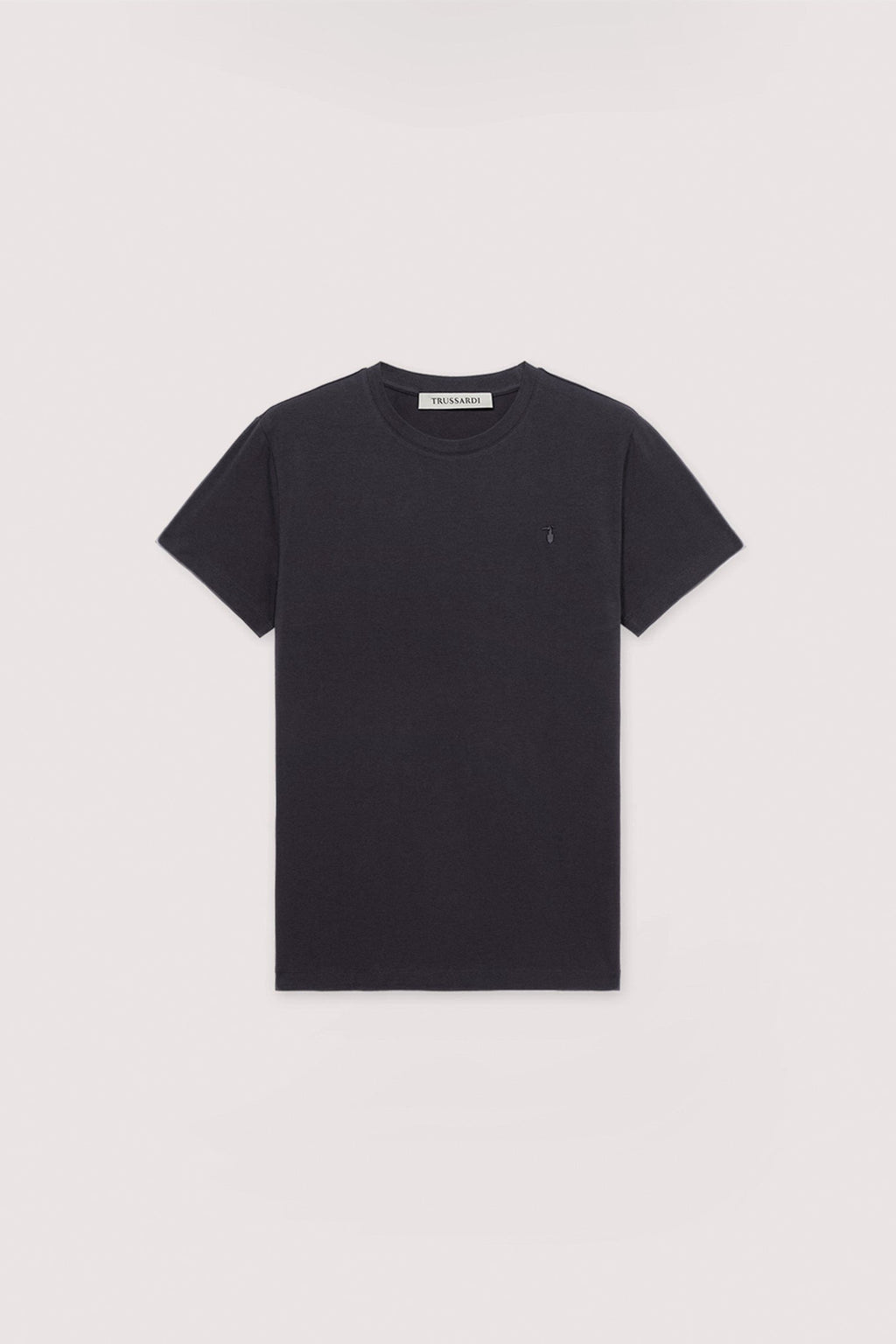 T-shirt slim fit in jersey stretch con ricamo