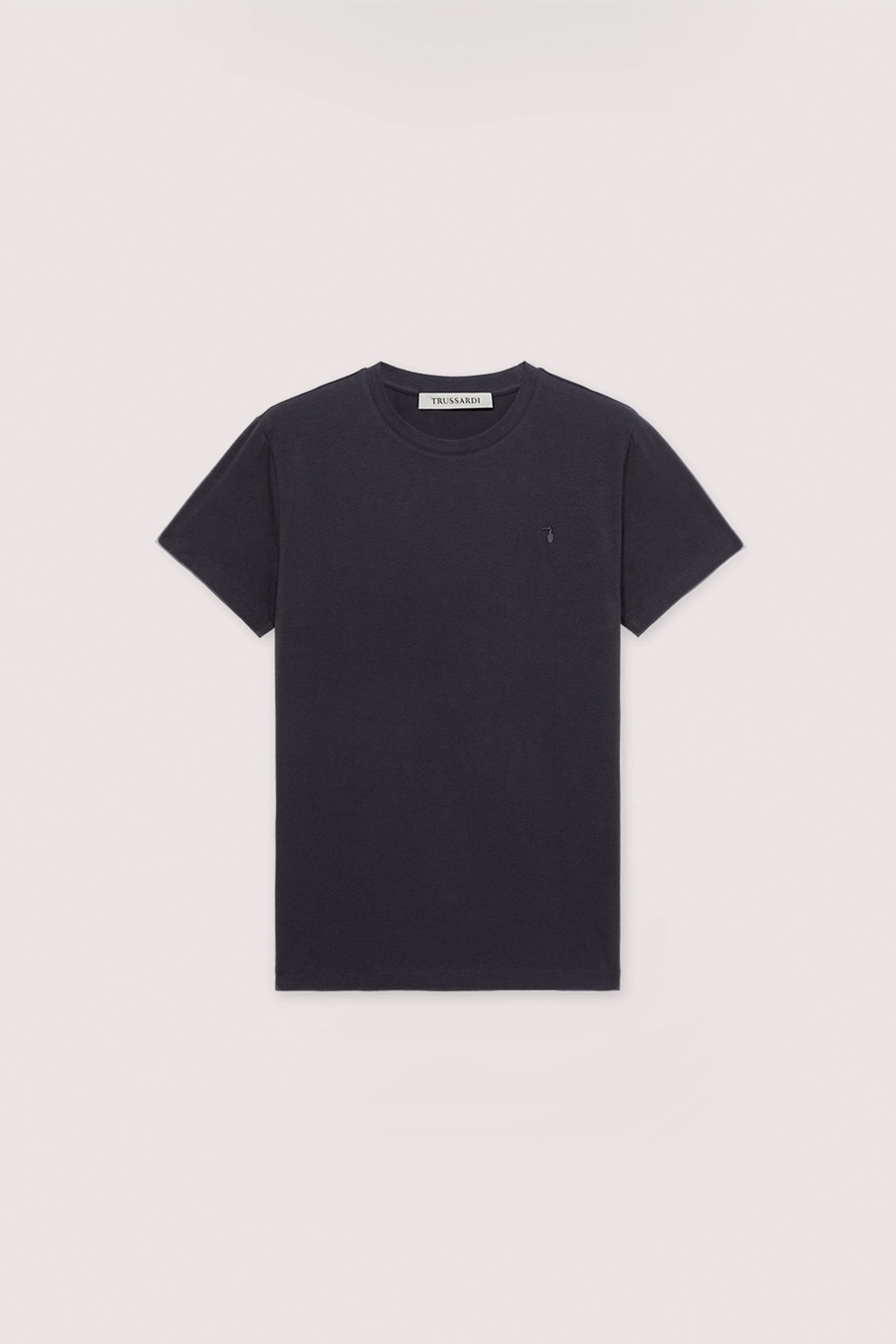 T-shirt slim fit in jersey stretch con ricamo