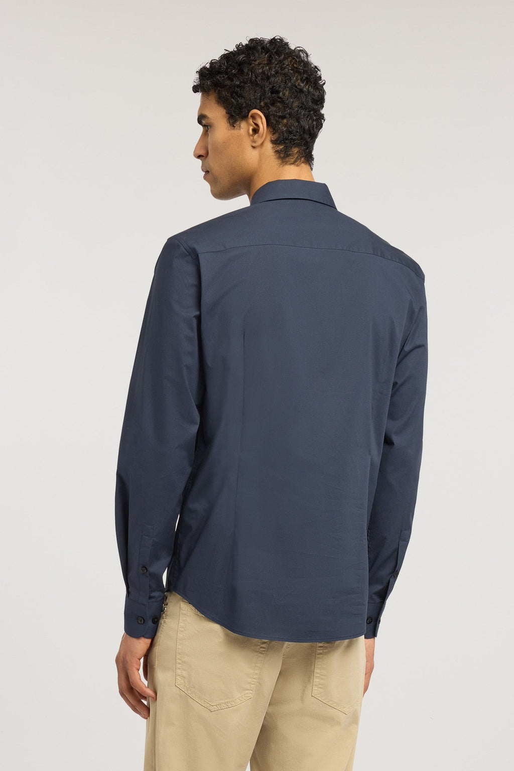 Camicia slim fit in popeline