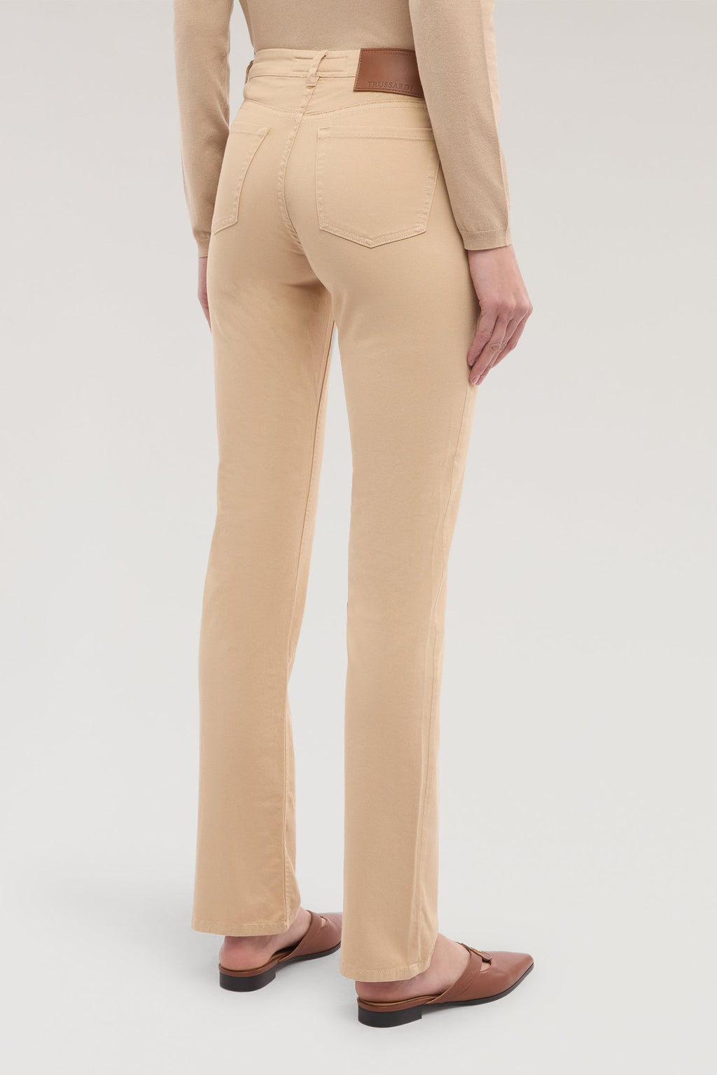 Pantalone 5 tasche Slim 130 in gabardina