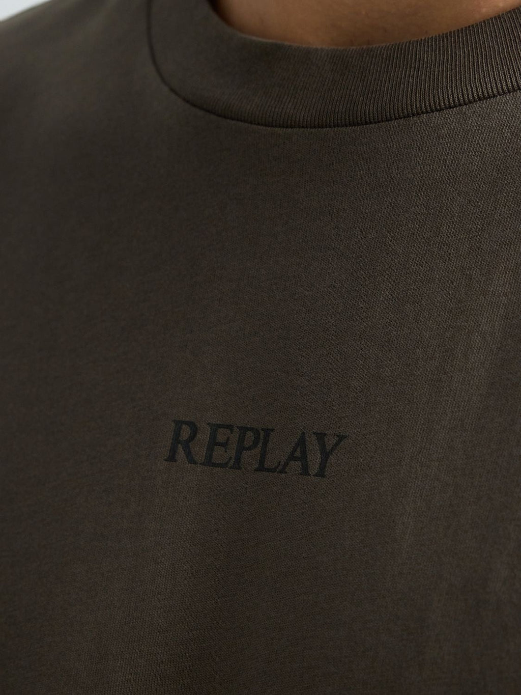 T-Shirt in jersey con lettering