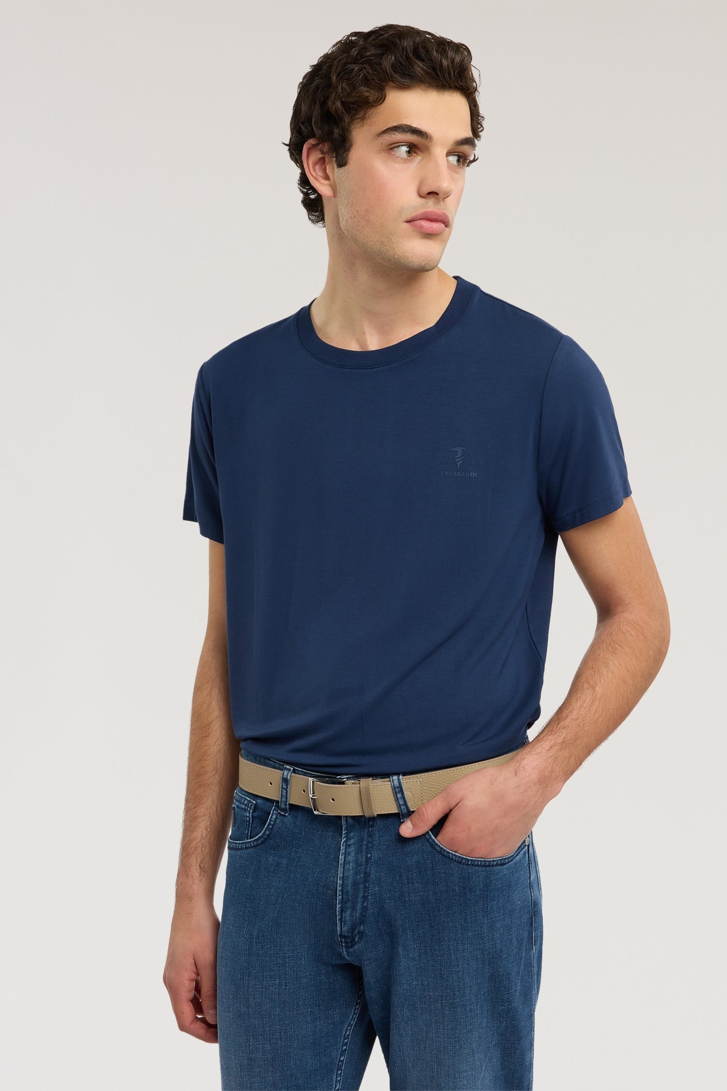 T-shirt regular fit in jersey di bamboo