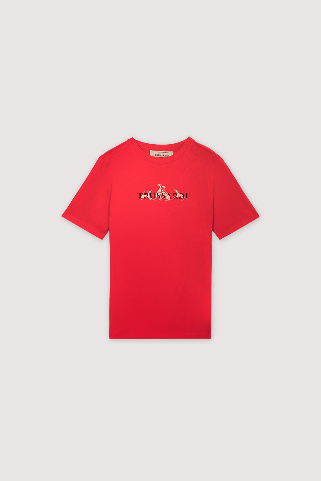 T-shirt regular fit con stampa e ricamo