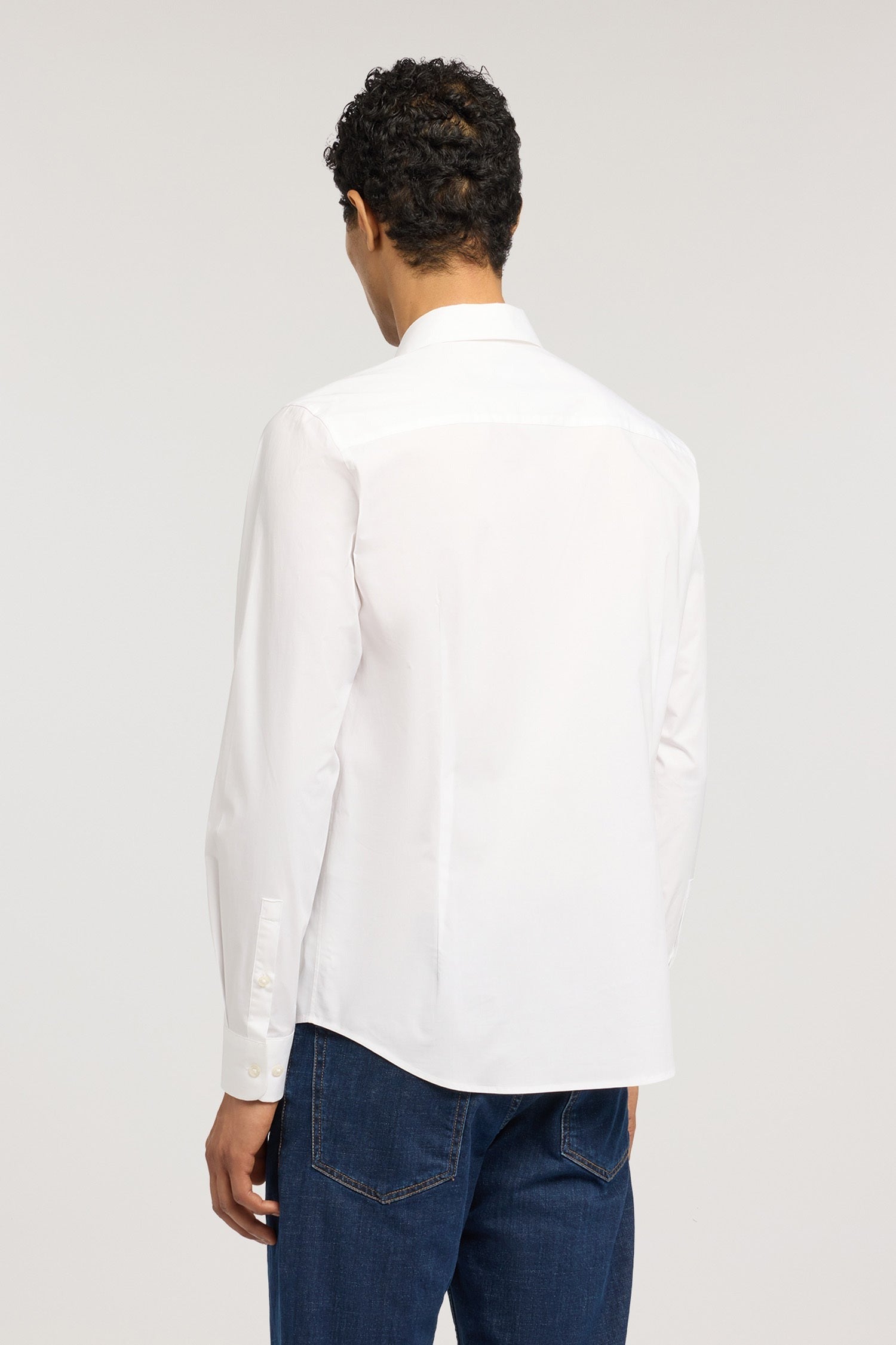 Camicia slim fit in popeline