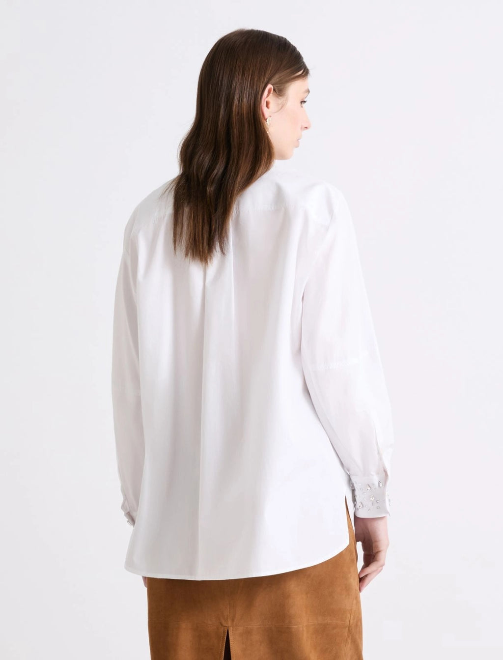 Camicia in cotone con cristalli Mlsteso
