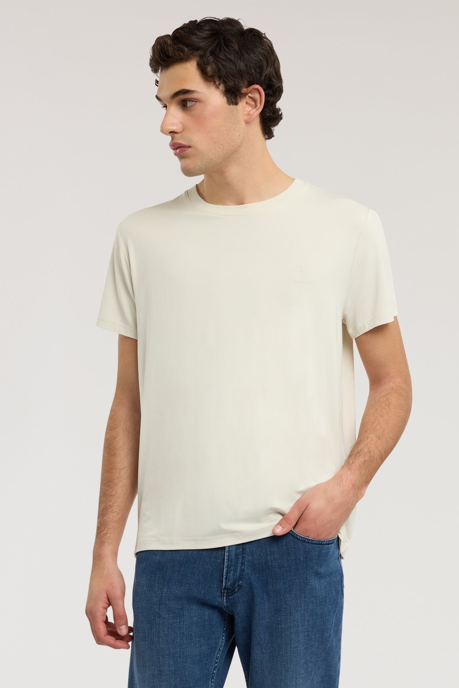 T-shirt regular fit in jersey di bamboo