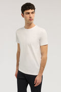 T-shirt slim fit in jersey stretch con ricamo