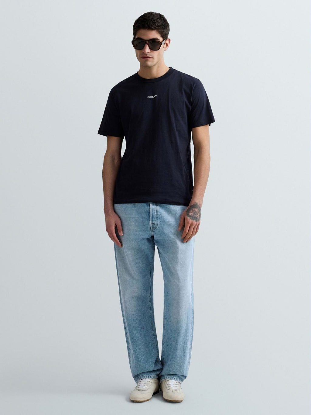 T-Shirt in jersey con lettering