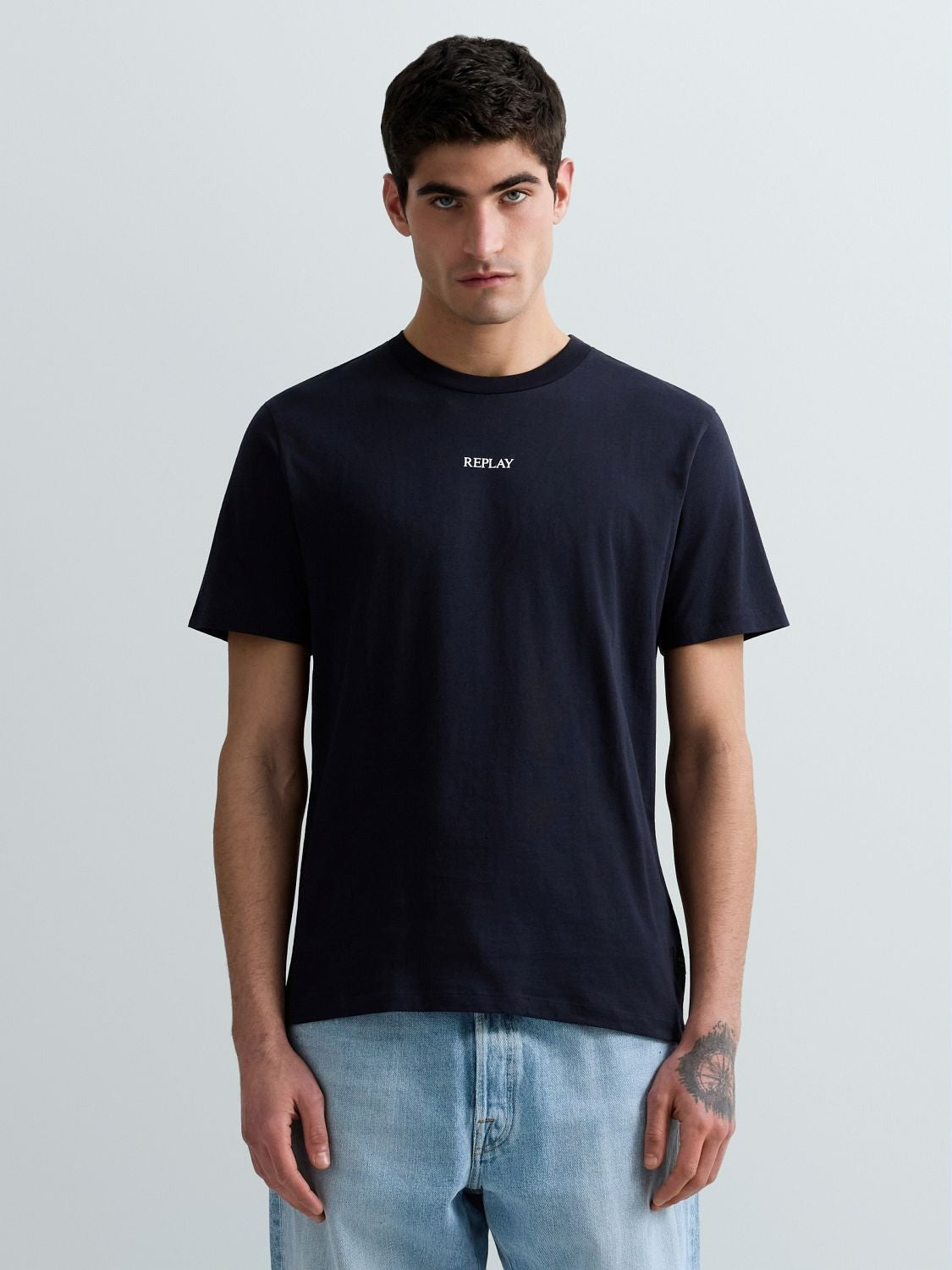 T-Shirt in jersey con lettering