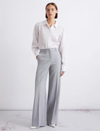 Pantalone dritto in tela stretch malfilé Mllgiunchi