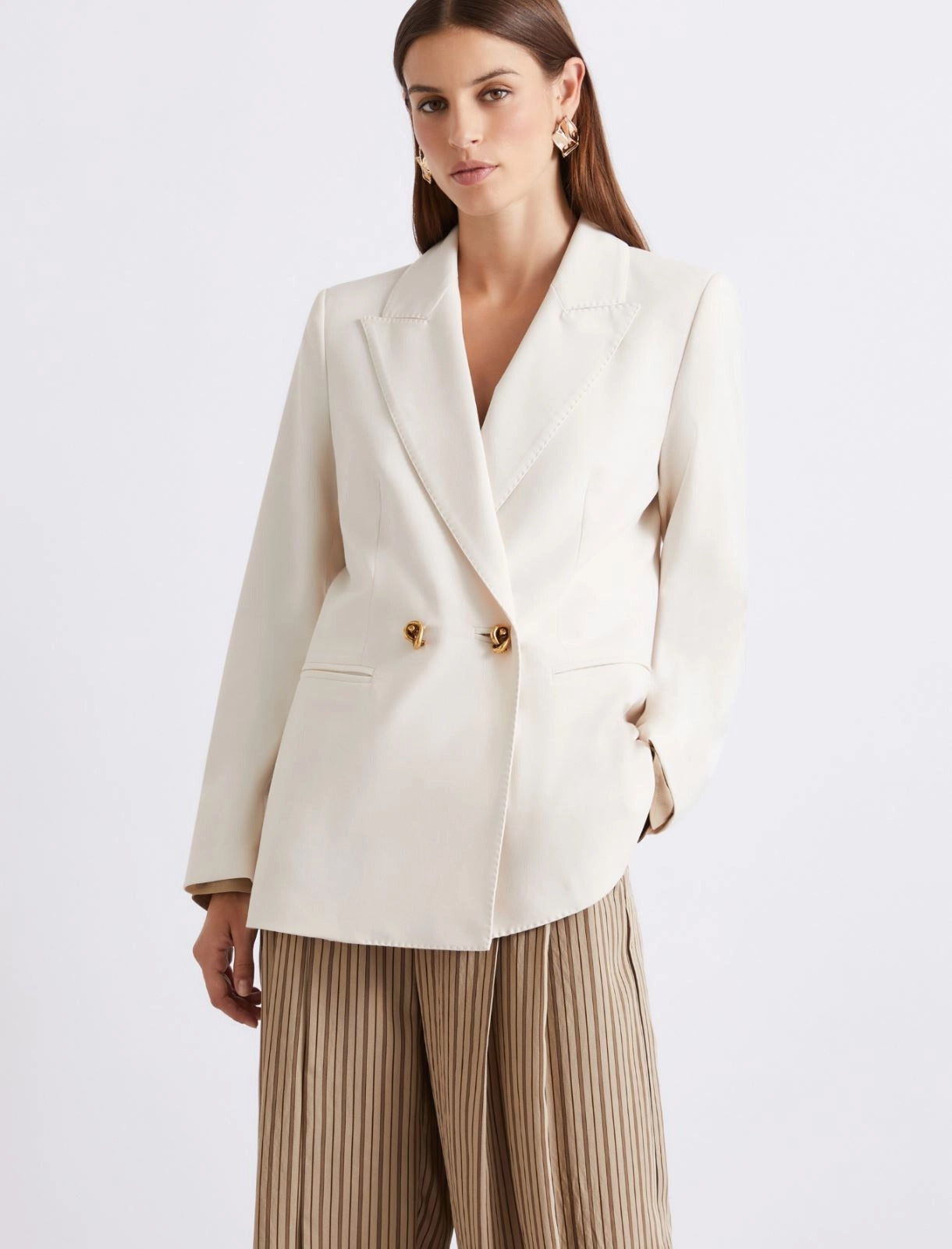 Blazer doppiopetto in tela stretch Mlltropico