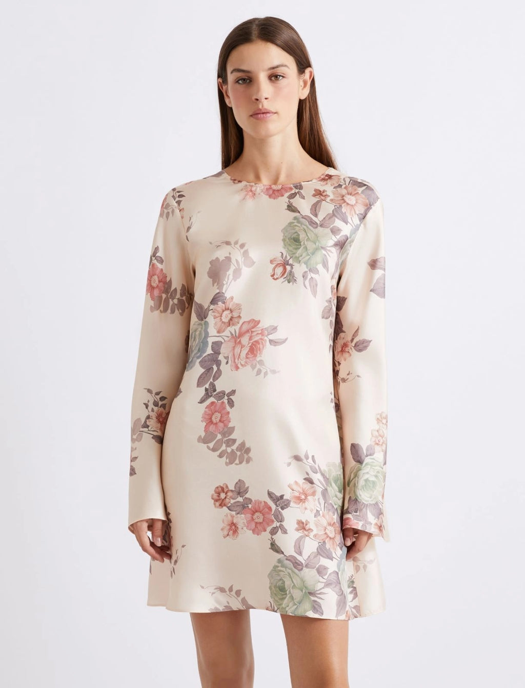 Abito svasato in twill di seta Mllsamba