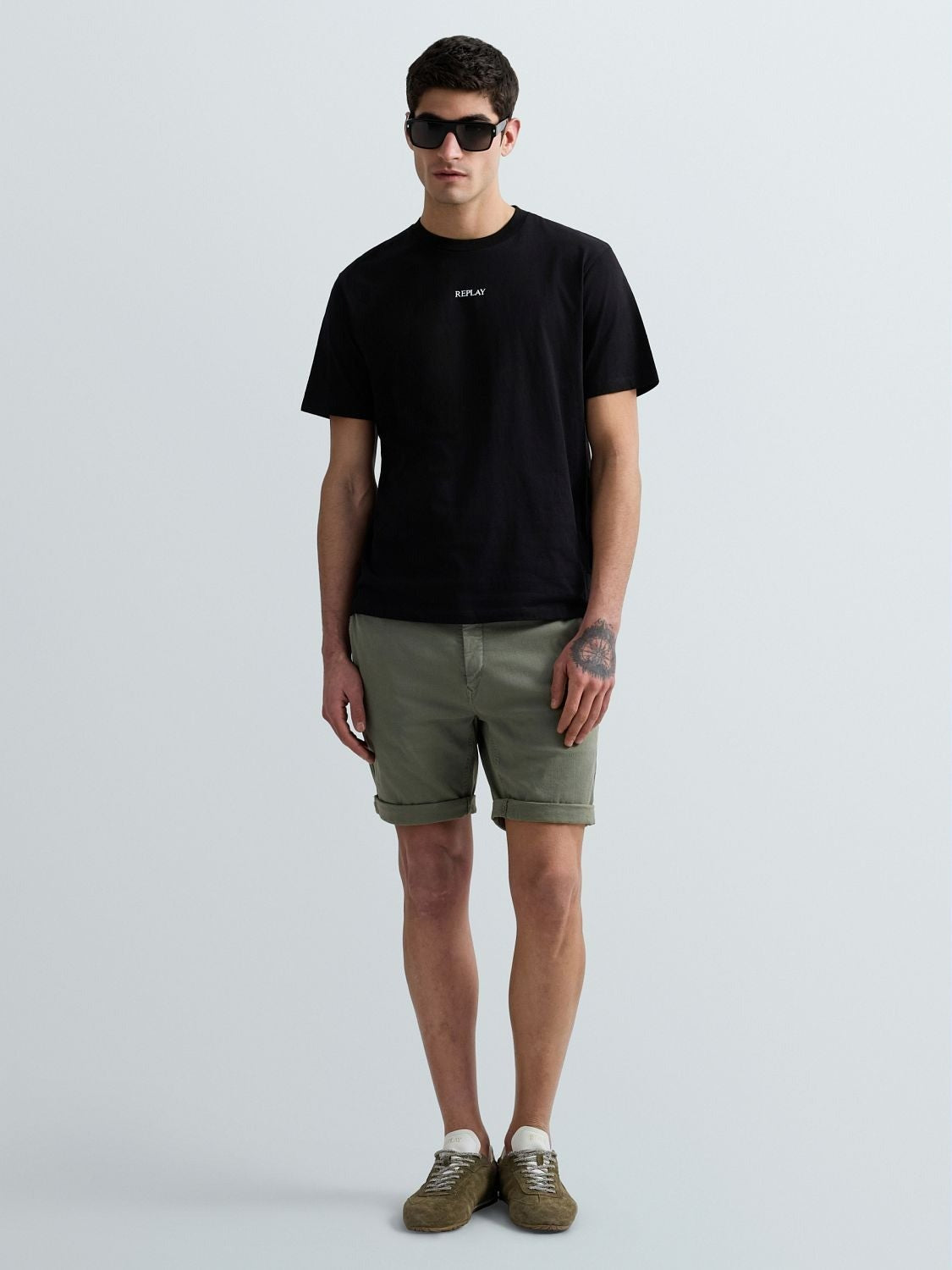 T-Shirt in jersey con lettering