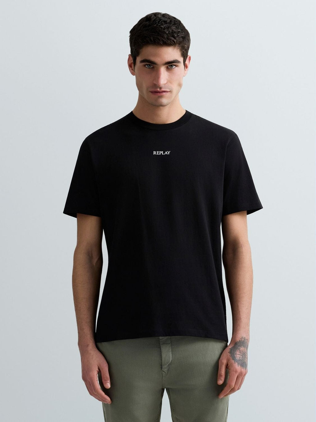 T-Shirt in jersey con lettering