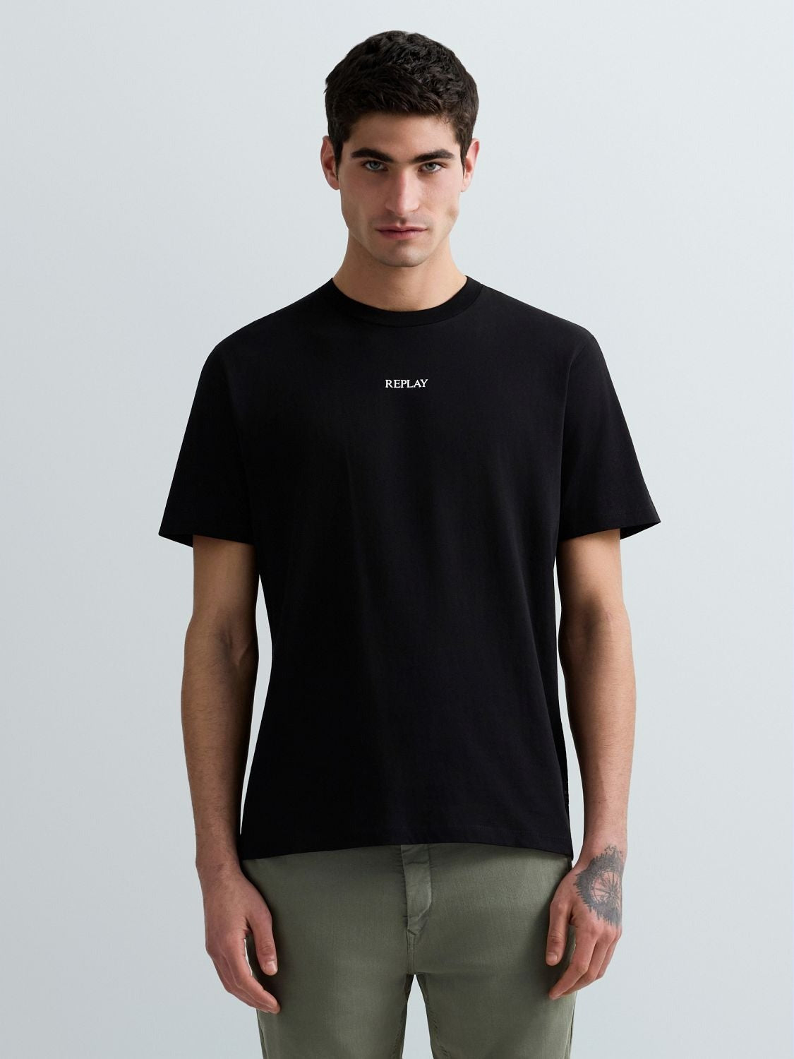 T-Shirt in jersey con lettering