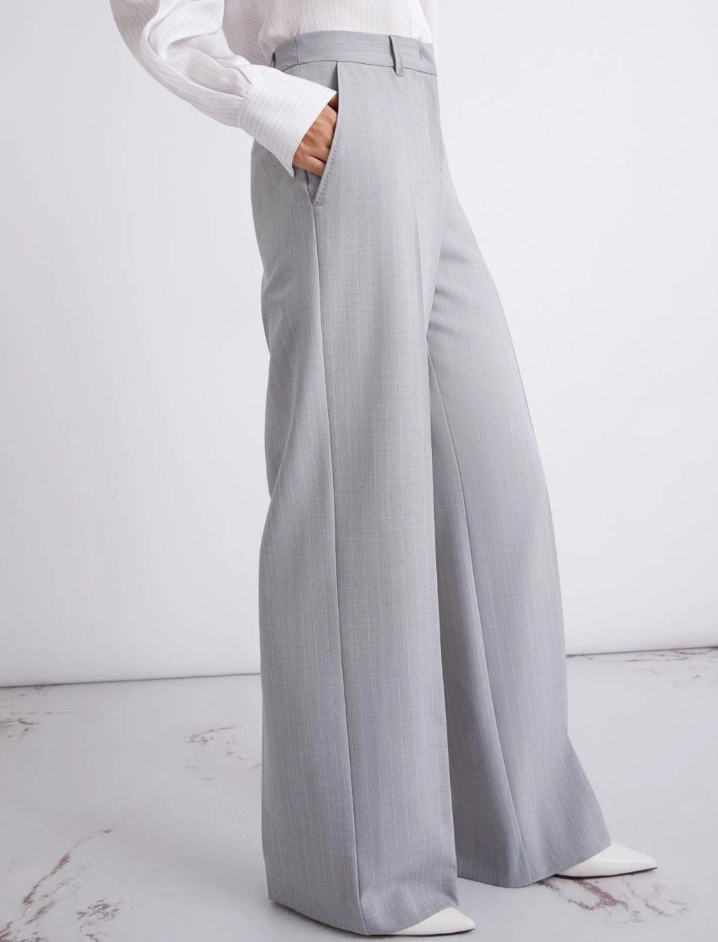 Pantalone dritto in tela stretch malfilé Mllgiunchi