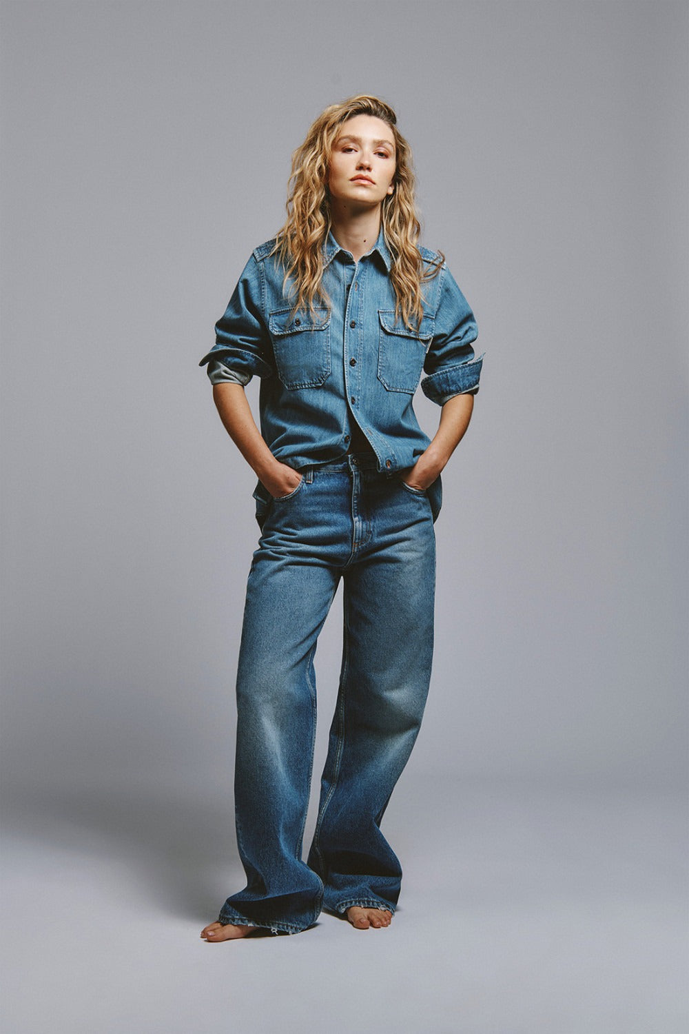 Jeans super wide vintage wash