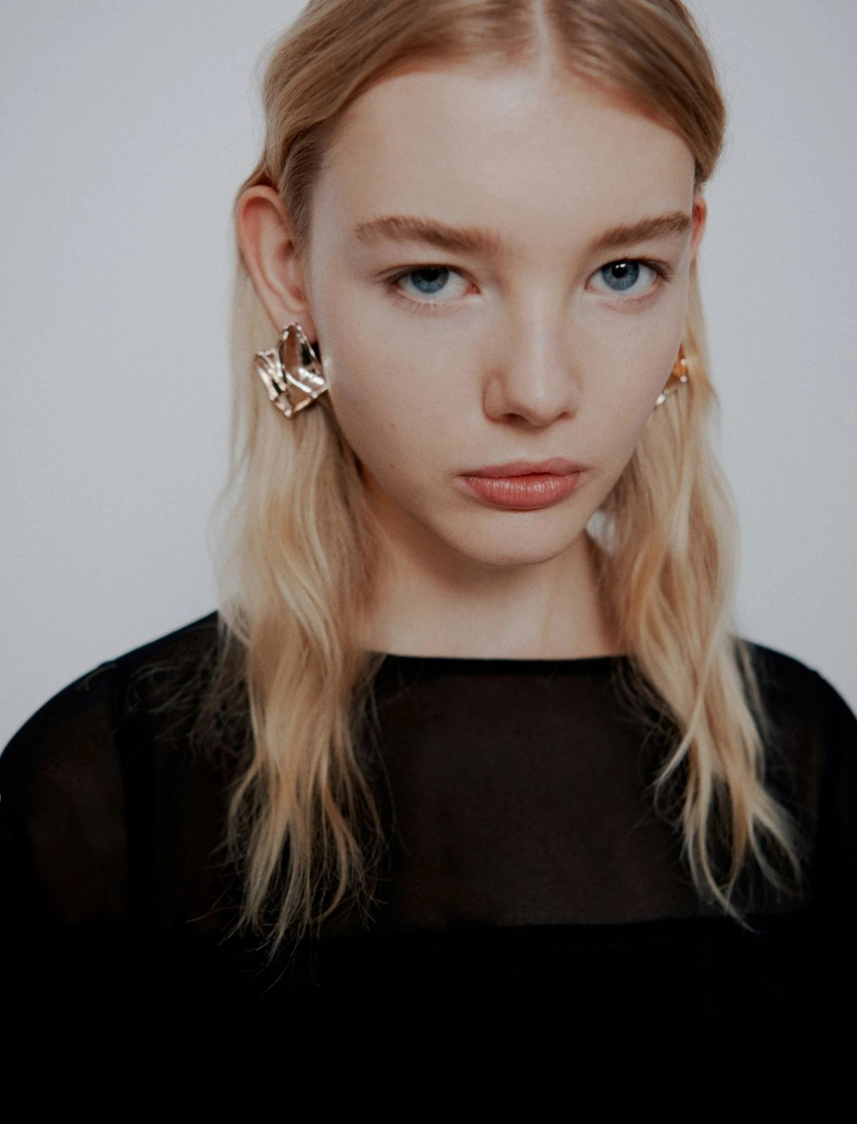 Abito con cintura in envers satin e georgette Mltlacuna