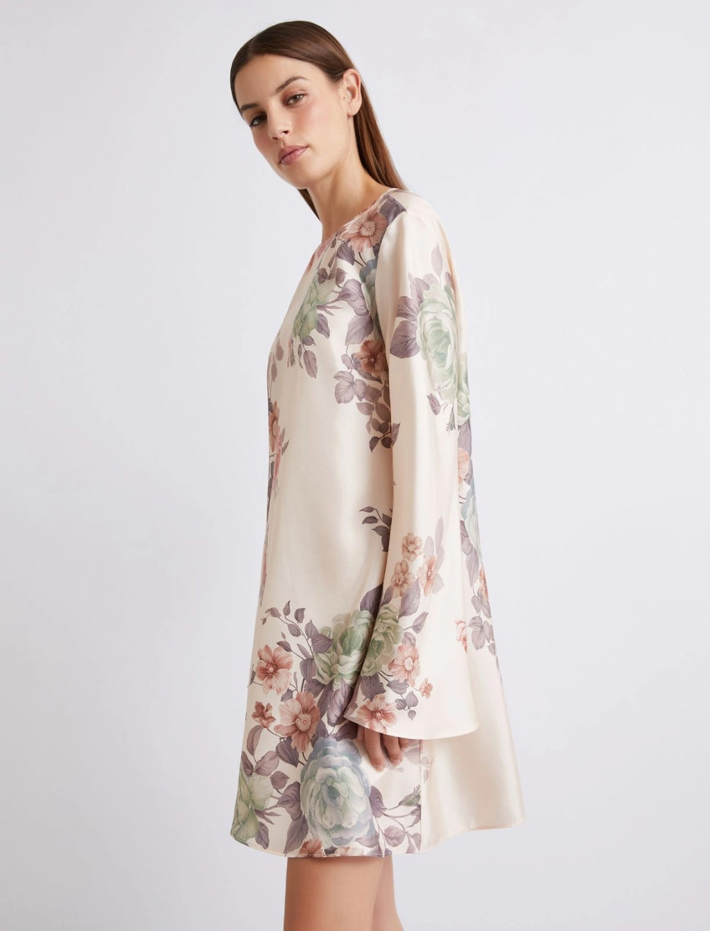 Abito svasato in twill di seta Mllsamba