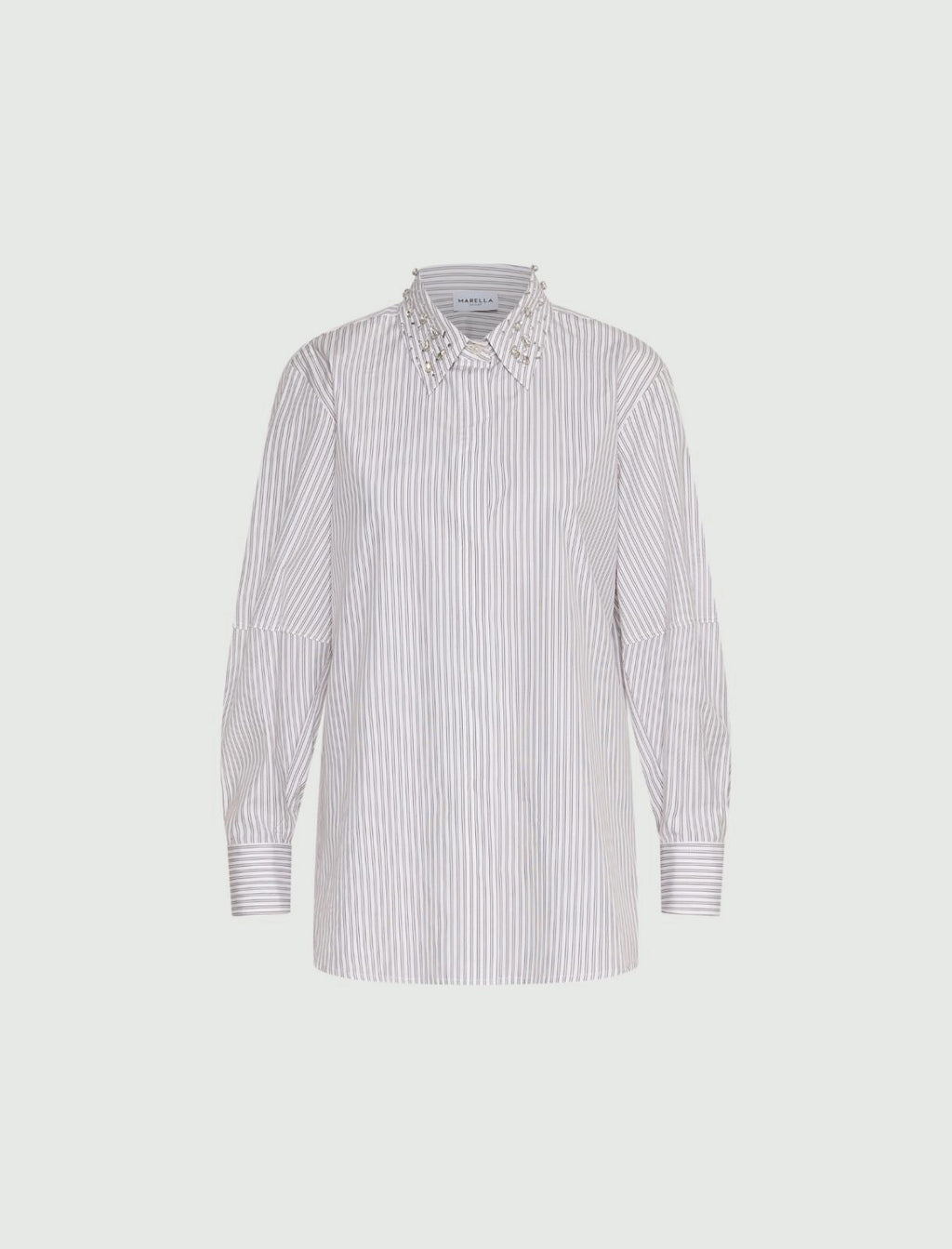 Camicia in cotone con cristalli Mlsteso