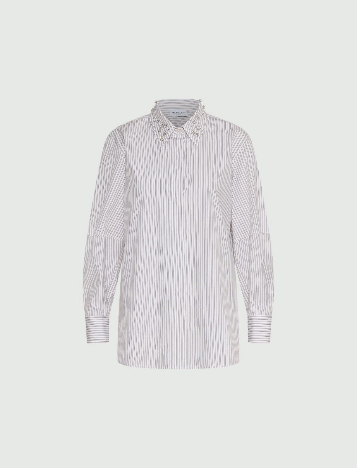 Camicia in cotone con cristalli Mlsteso
