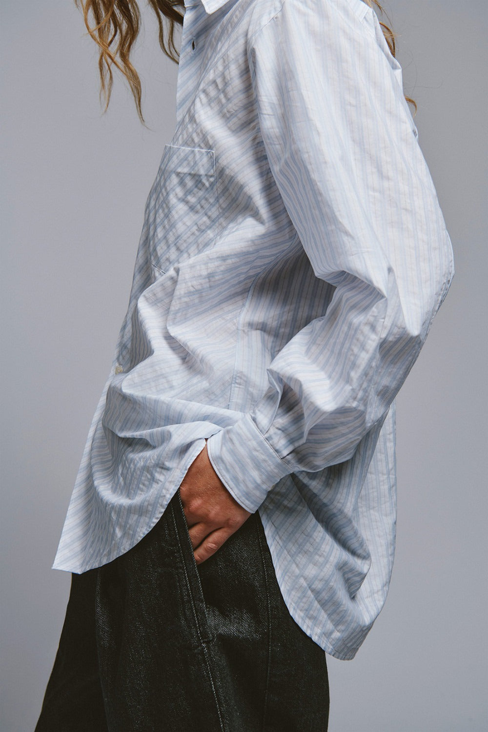 Camicia garçon a righe