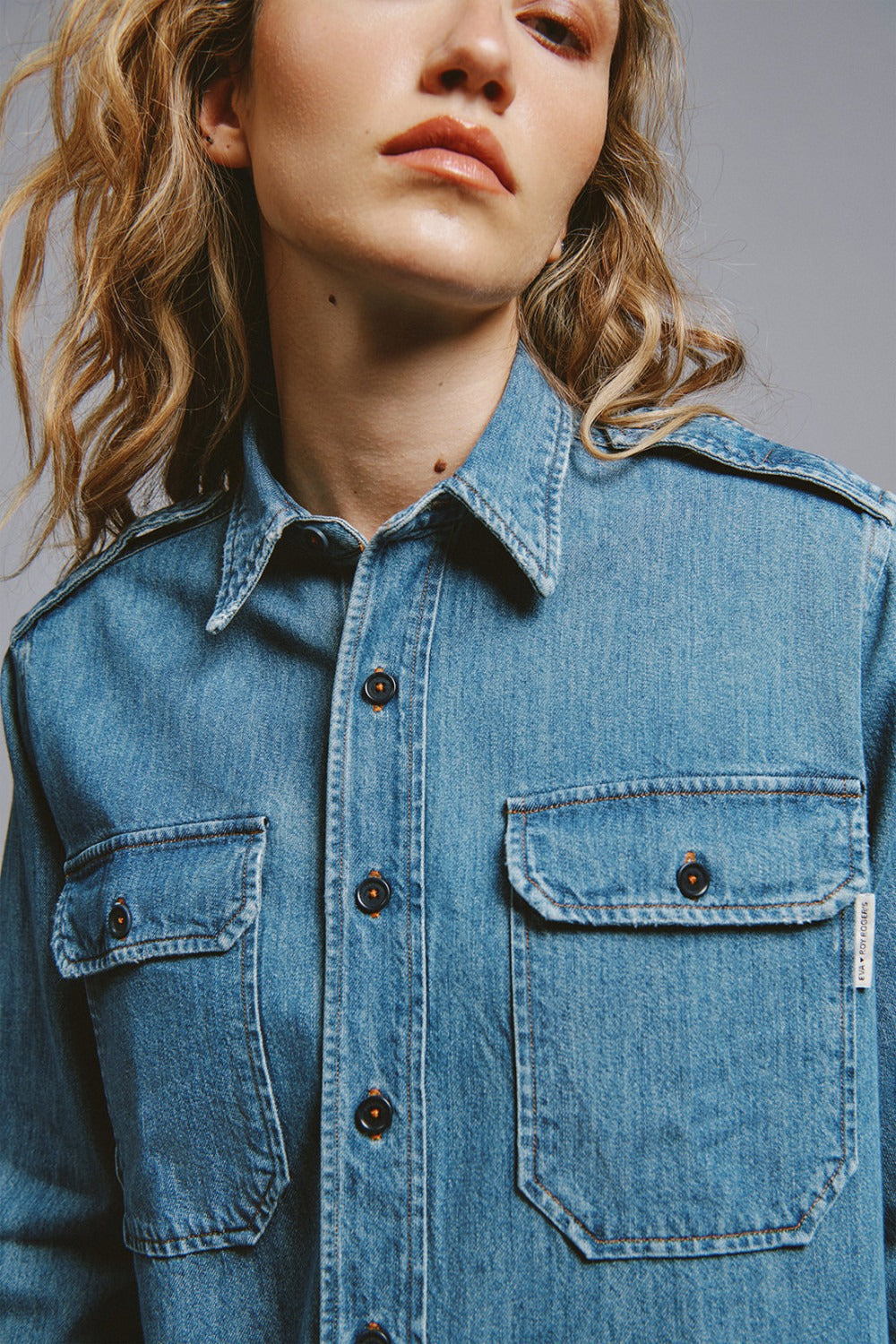 Camicia military in denim