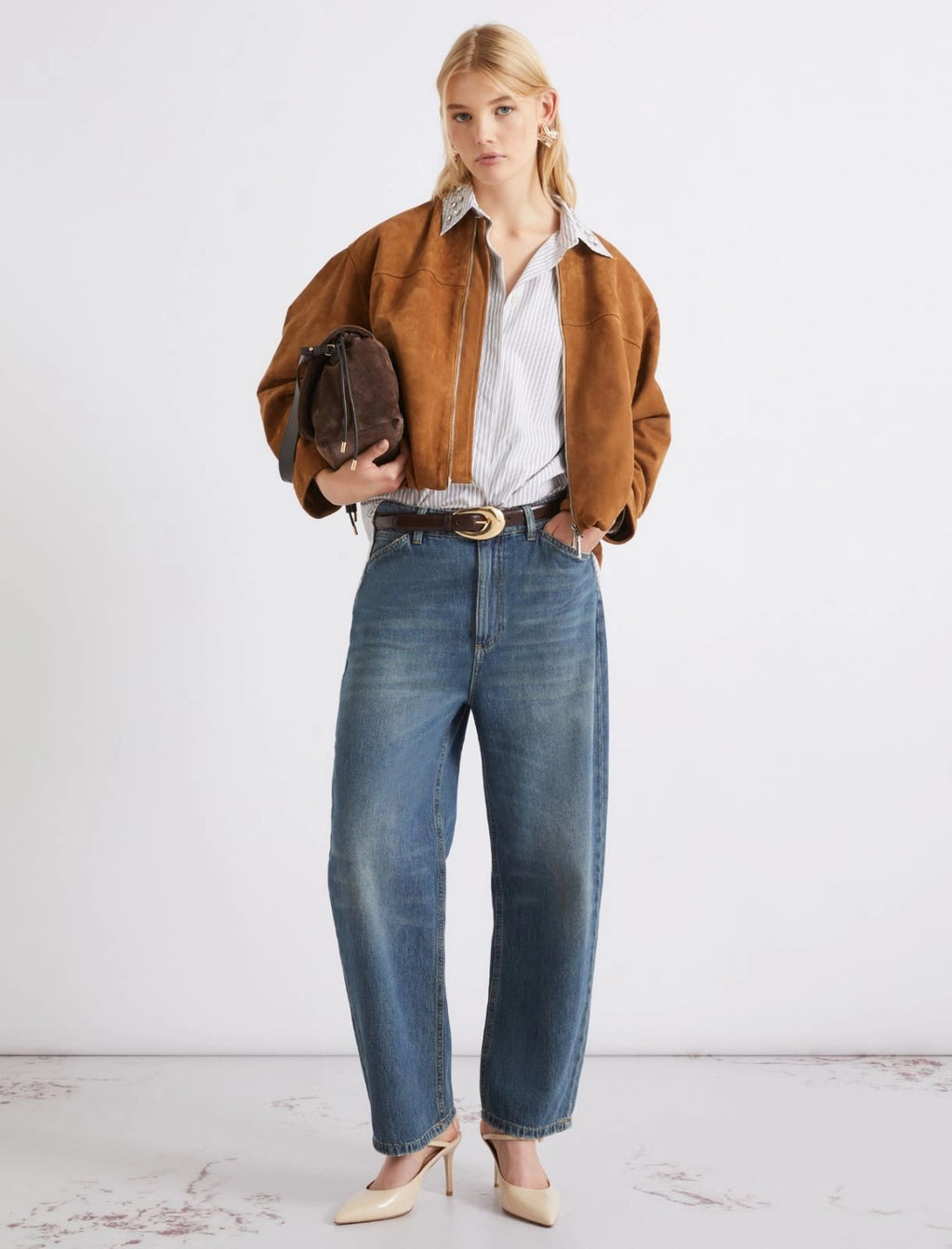 Camicia in cotone con cristalli Mlsteso