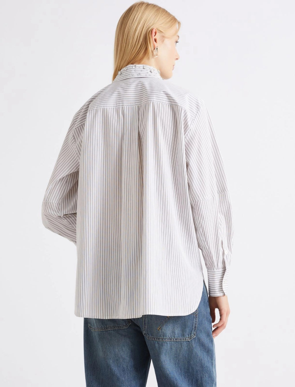 Camicia in cotone con cristalli Mlsteso