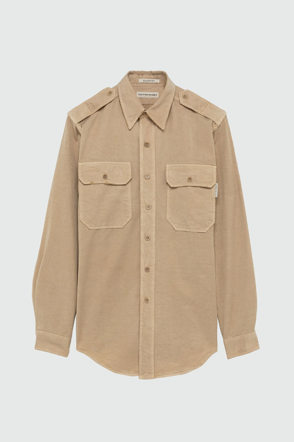 Camicia military in gabardina