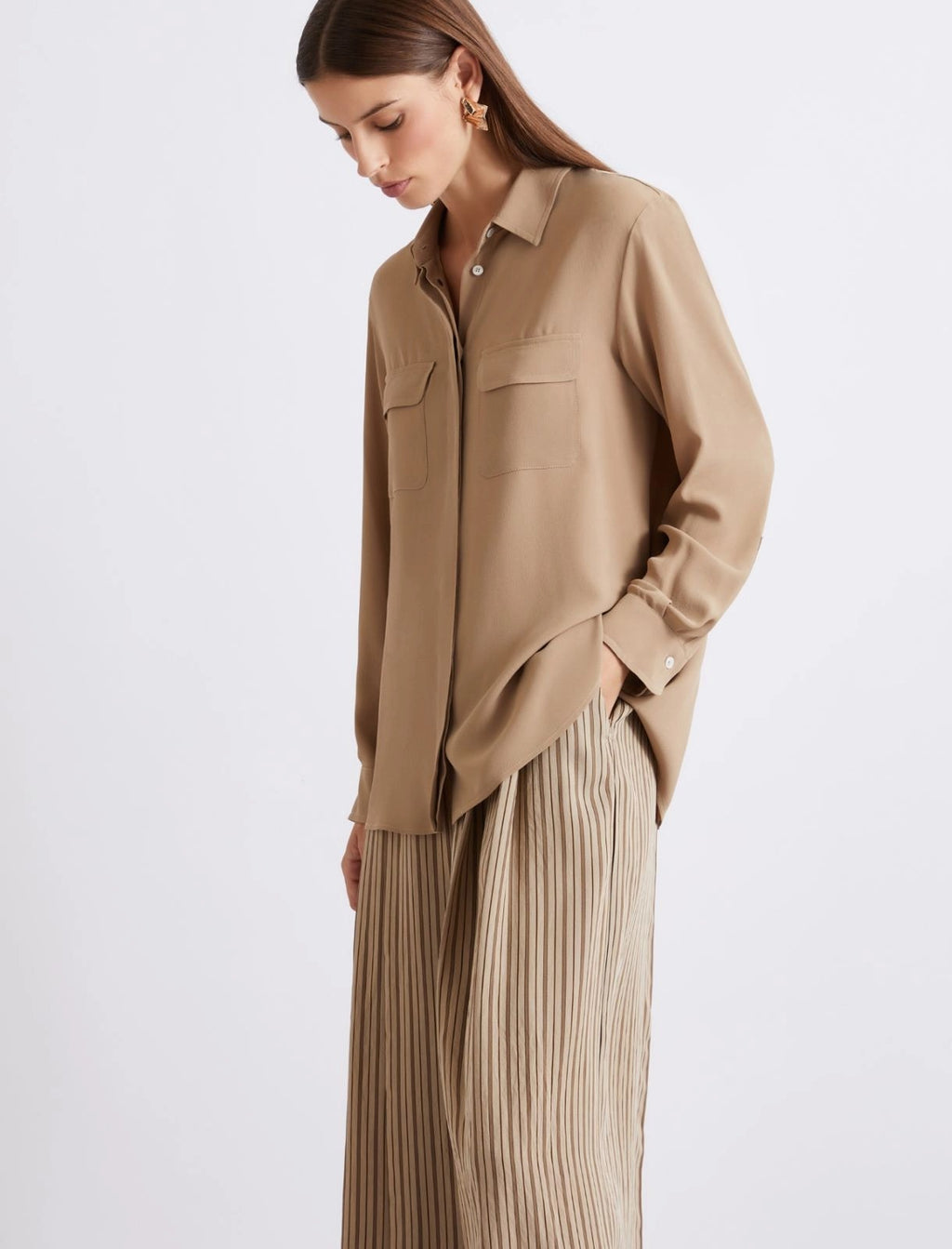 Camicia in crêpe di misto seta Mllfebe