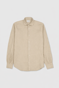 Camicia in lino con collo francese