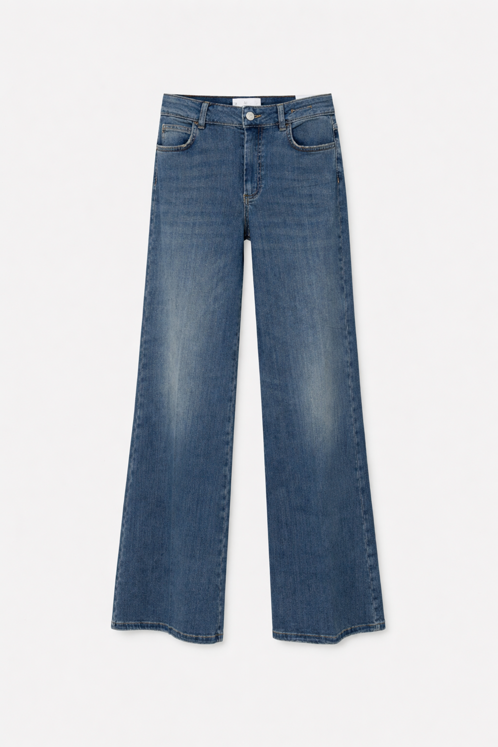 Jeans wide leg cropped in denim soft Mlswlcrop