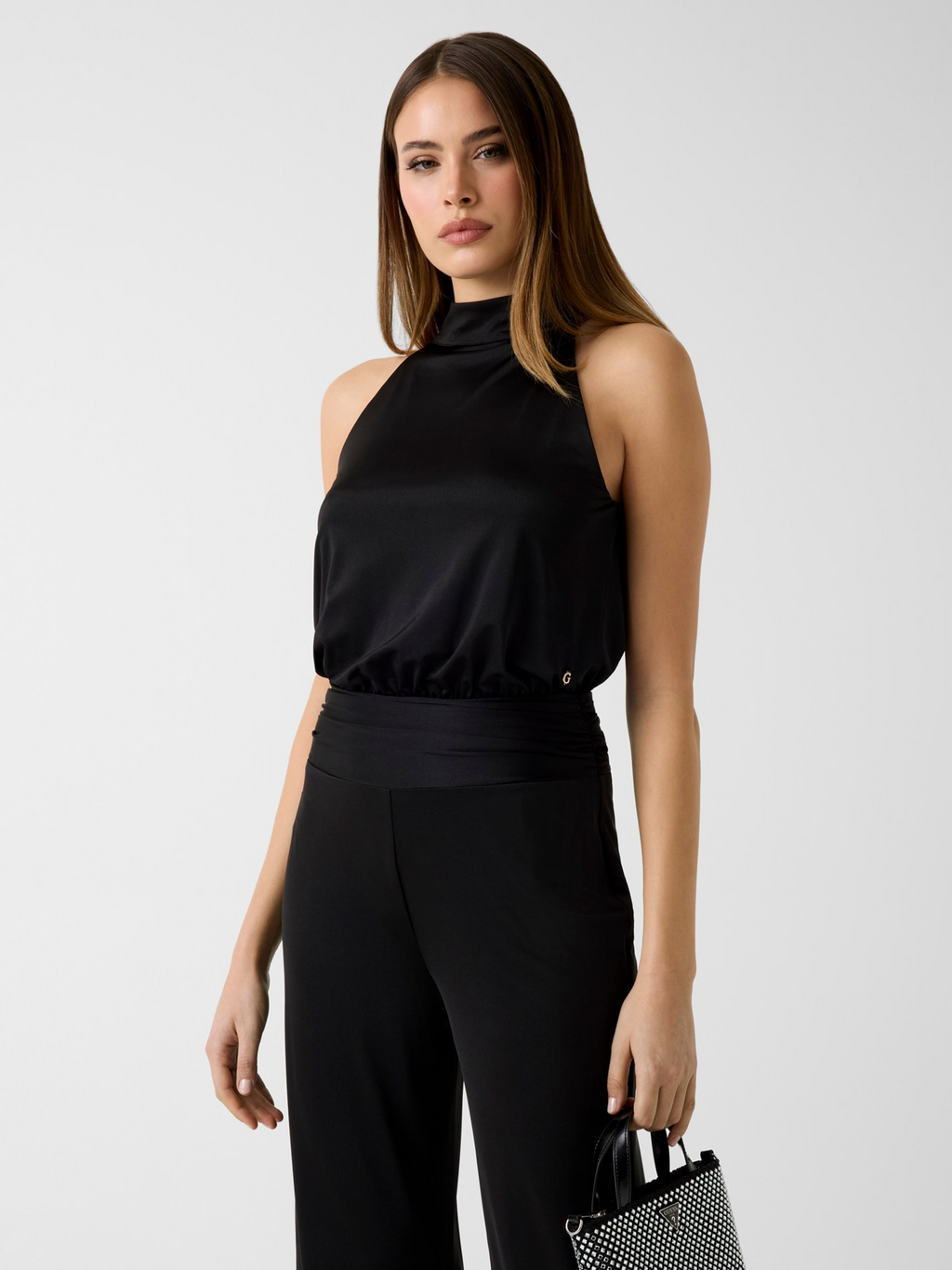Tuta con collo halter