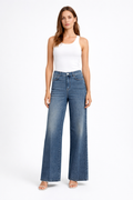 Jeans wide leg cropped in denim soft Mlswlcrop